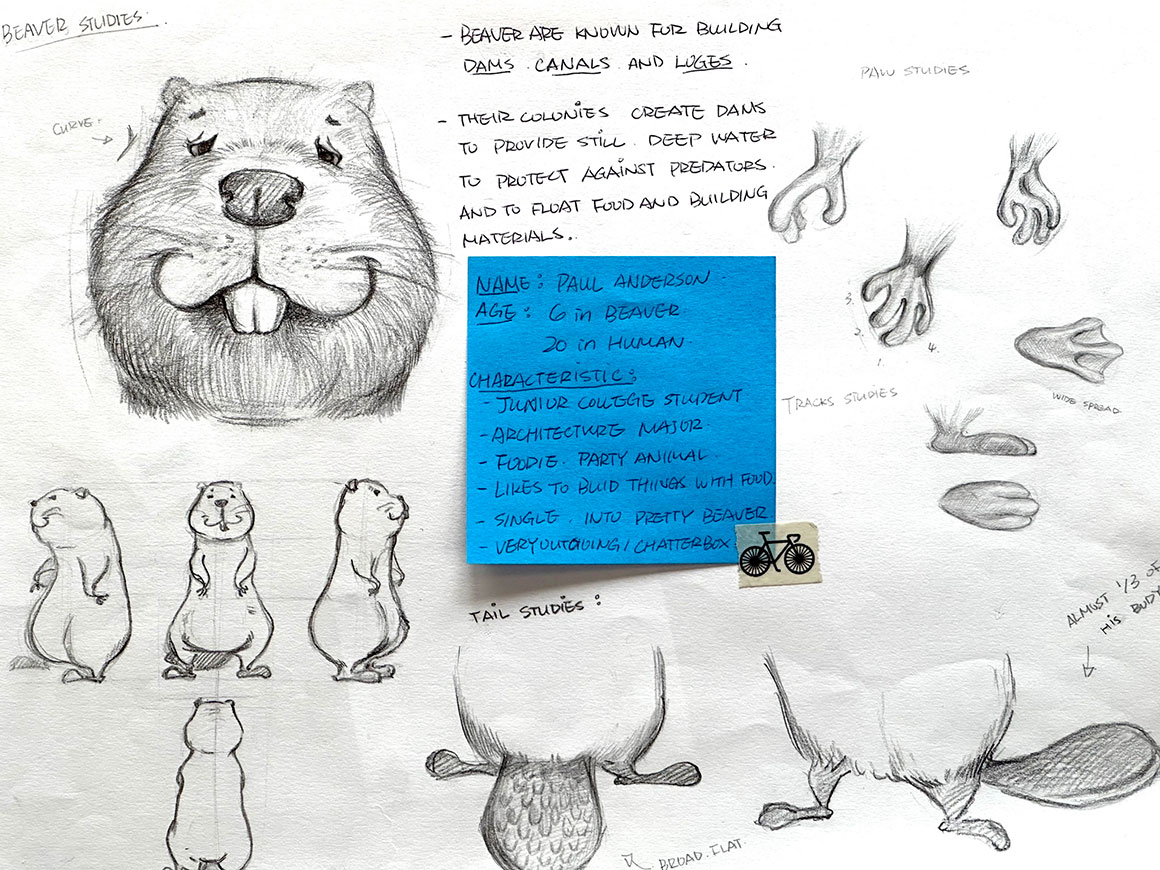 Billy the Beaver: Concept Sketches